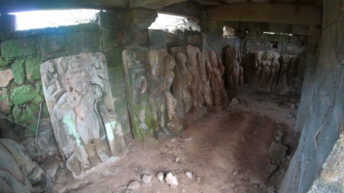 Sculptures at the Buddhist cave site. Credit: Special arrangement