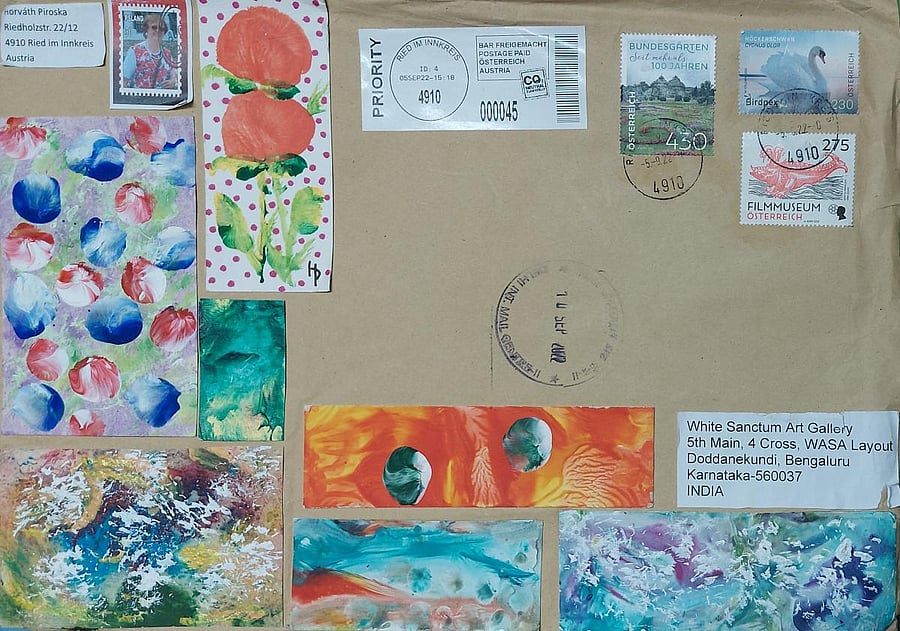 An envelope designed by Austrian artist Horváth Piroska.