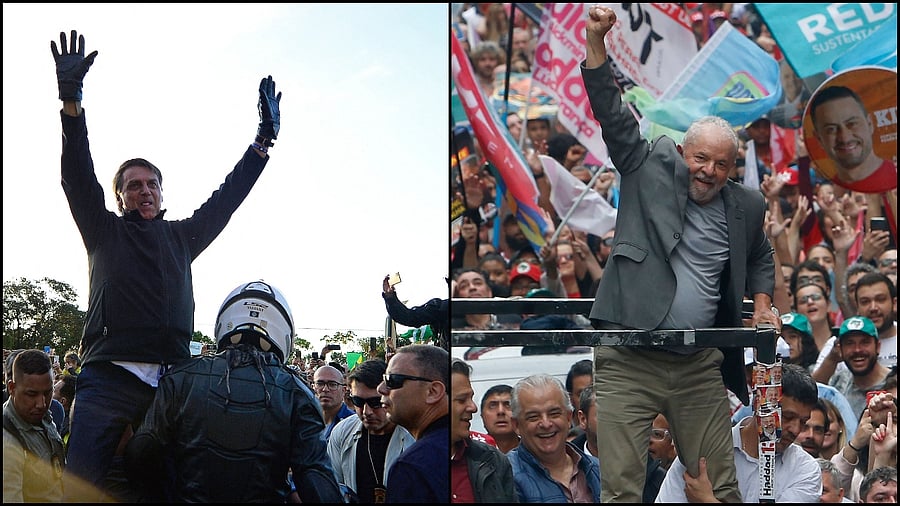 Jair Bolsonaro (L) and Luiz Inácio Lula da Silva (R). Credit: AFP Photos