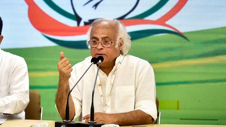 Addressing a press conference, Ramesh also hailed Rahul Gandhi's address to people in Karnataka while heavy rains drenched him as a "defining" moment during the Congress' ongoing Bharat Jodo Yatra. Credit: PTI Photo
