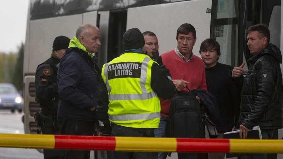 Russians fleeing the draft at the Finland border, September 30, 2022. Credit: AFP Photo