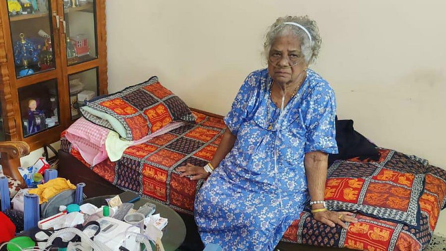 Catharine D'Cruz, 88, at her home in RT Nagar 2nd Block. Credit: Special Arrangement