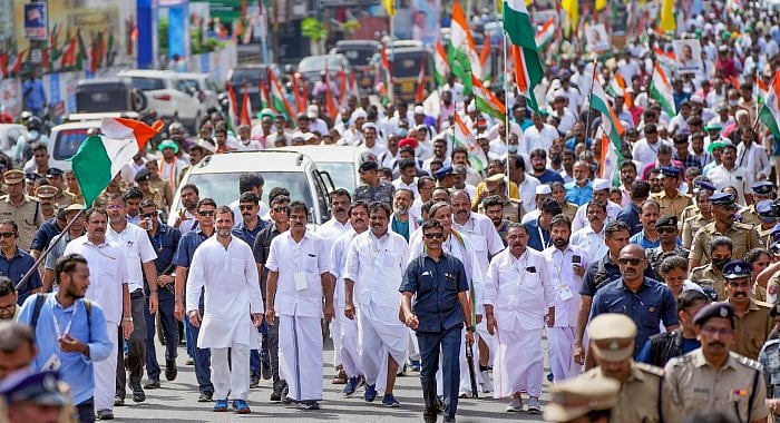 The Congress' 3,570-km long Bharat Jodo Yatra began from Kanyakumari on September 8. Credit: PTI Photo