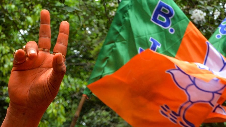BJP flag. Credit: AFP Photo