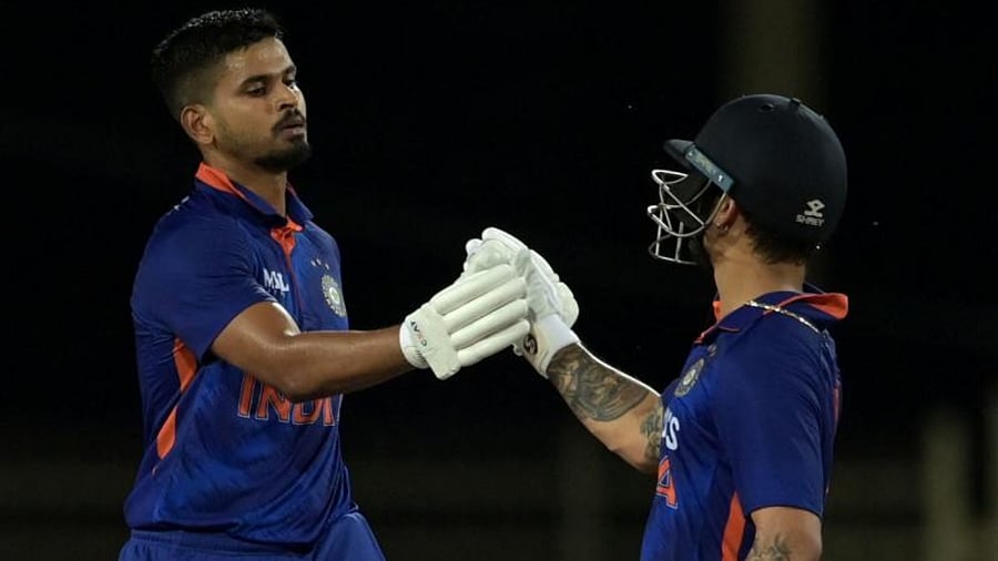 Batters Shreyas Iyer and Ishan Kishan. Credit: AFP Photo