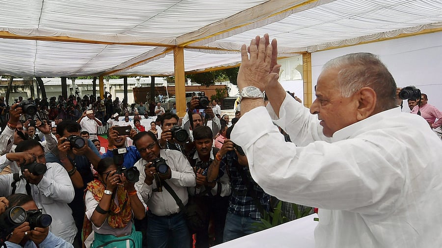 The Samajwadi Party founder passed away on Monday morning at the age of 82. Credit: PTI Photo