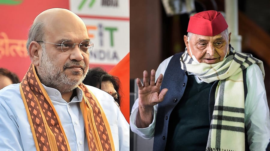 Amit Shah, Mulayam Singh Yadav. Credit: PTI Photos