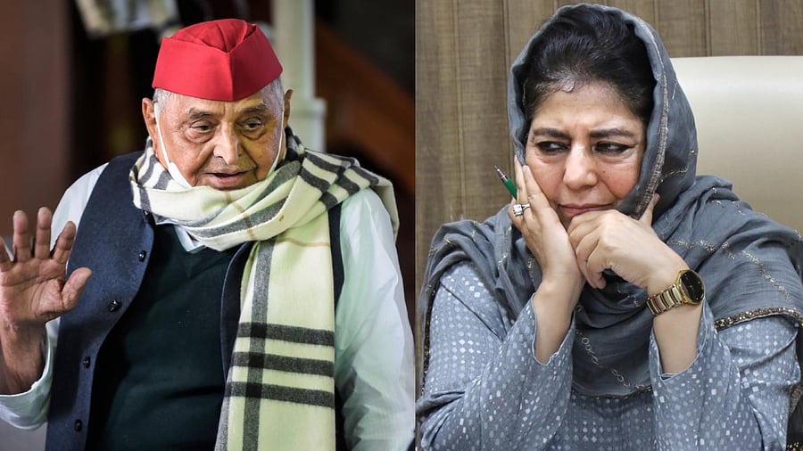 Mulayam Singh Yadav, Mehbooba Mufti. Credit: PTI Photos