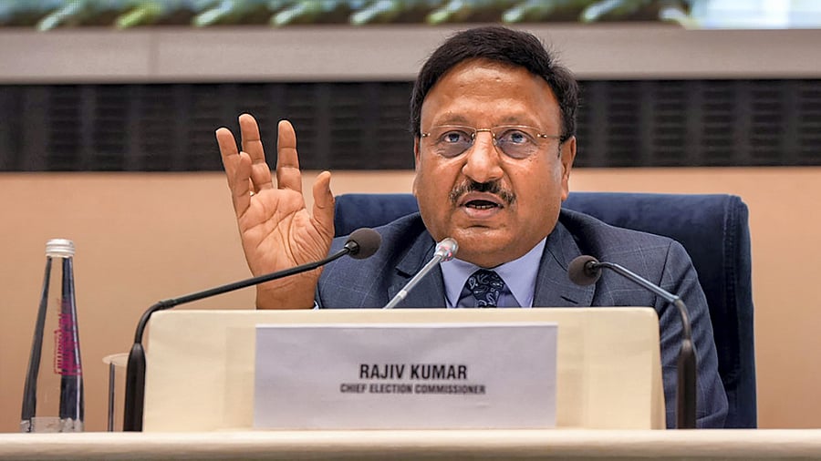 Chief Election Commissioner Rajiv Kumar. Credit: PTI Photo