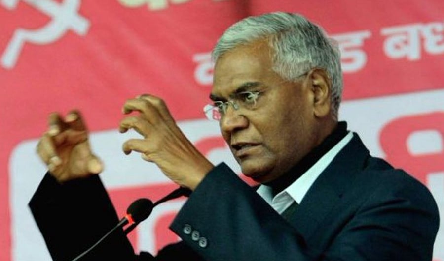 CPI general secretary D Raja. Credit: Twitter/@ComradeDRaja