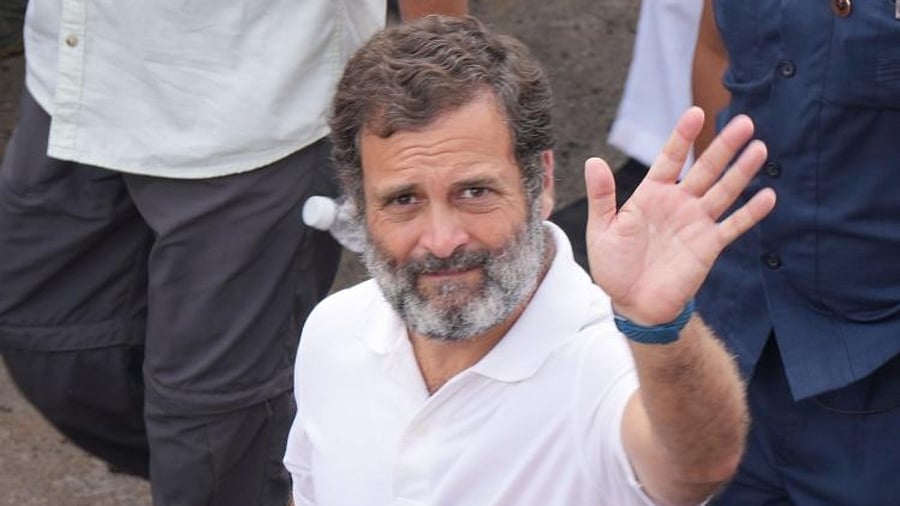 Rahul Gandhi during Congress party's Bharat Jodo Yatra, in Ballari. Credit: PTI Photo