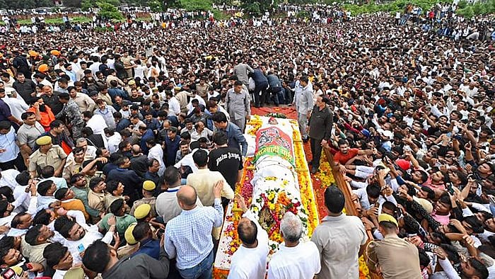 The Samajwadi Party founder breathed his last on October 10 at Medanta Hospital in Gurugram. Credit: PTI File Photo