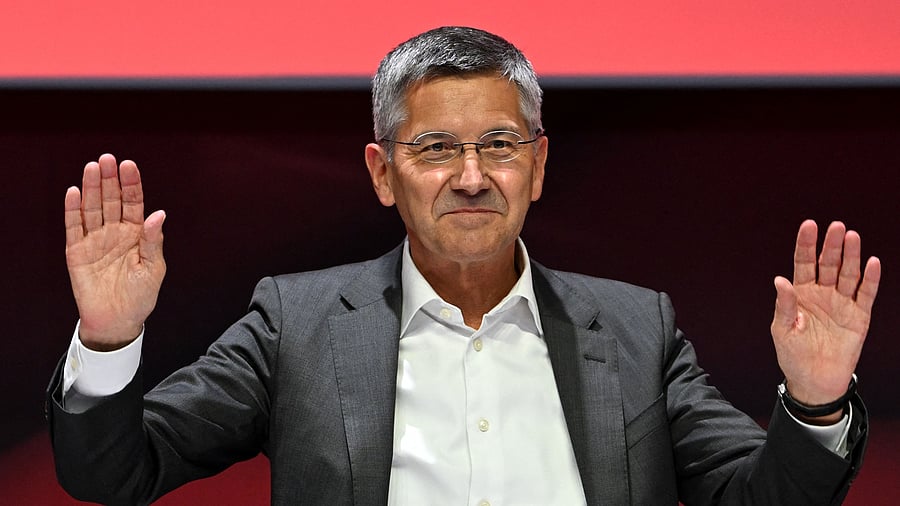 Bayern president Herbert Hainer earlier apologized to club members for mistakes he said he made last year when he abruptly ended the AGM amid chaotic scenes. Credit: AFP Photo  