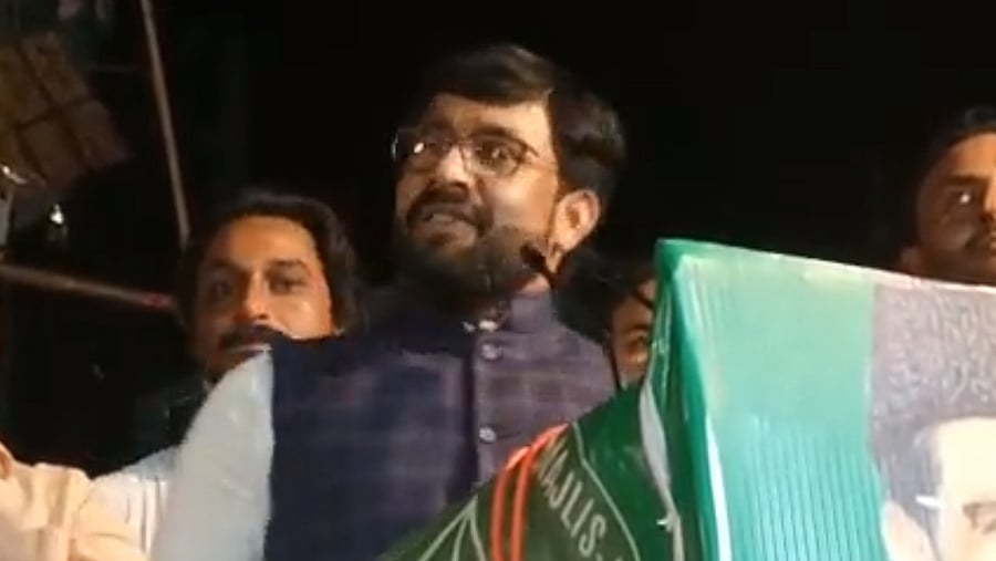 AIMIM leader Shaukat Ali. Credit: Twitter/@sardesairajdeep