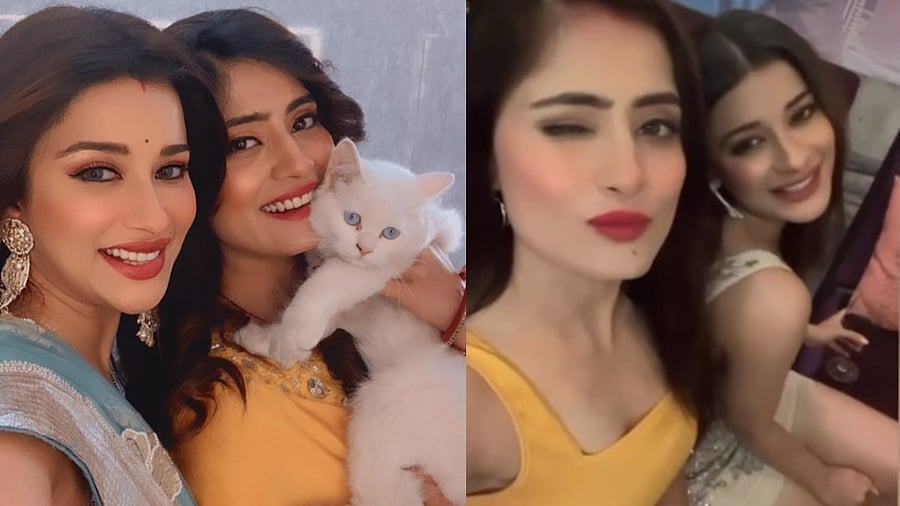 Nyra Banerjee with her 'Rakshabandhan... Rasal Apne Bhai Ki Dhal' co-star Vaishali Takkar. Credit: Special Arrangement