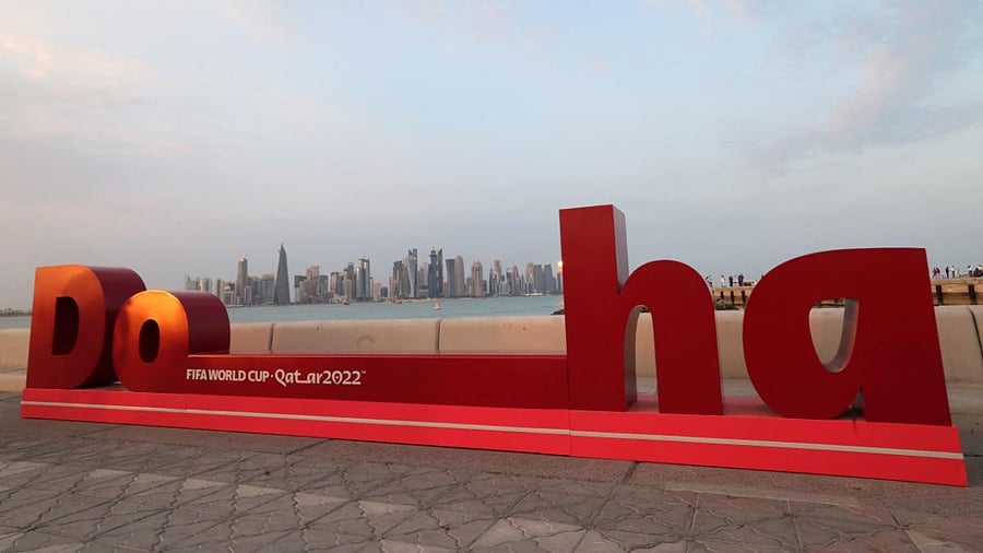A picture taken on October 15, 2022 shows a view of the Qatari capital Doha, as the Gulf emirate prepares for the FIFA 2022 football World Cup. Credit: AFP Photo