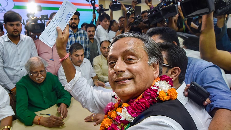 The Congress has endured as an important force in Indian politics because time and and time again when the situation demanded, it was willing to embrace change, Tharoor said. Credit: PTI Photo