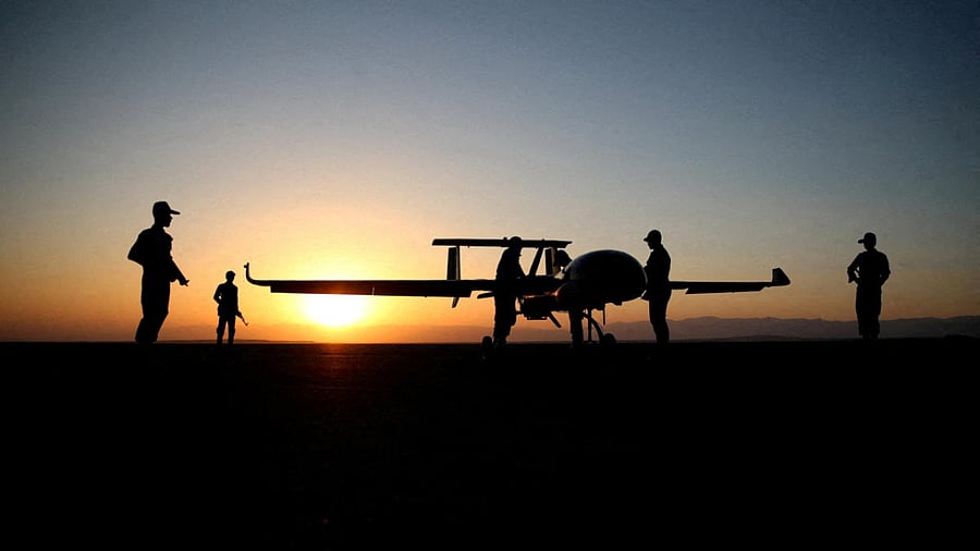 A view of a drone during a military exercise in an undisclosed location in Iran. Credit: Reuters Photo