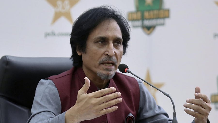 PCB chairman Ramiz Raja. Credit: AFP Photo