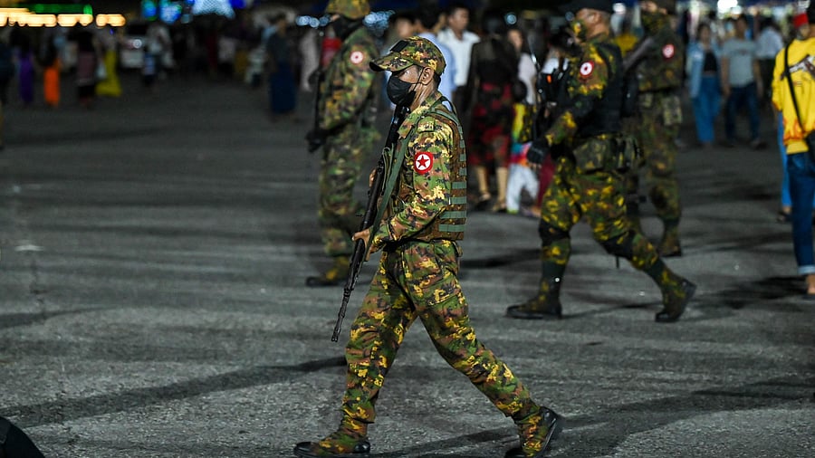 Myanmar's military has arrested tens of thousands of people and been blamed for the deaths of more than 2,300 civilians since seizing power last year. Credit: AFP Photo