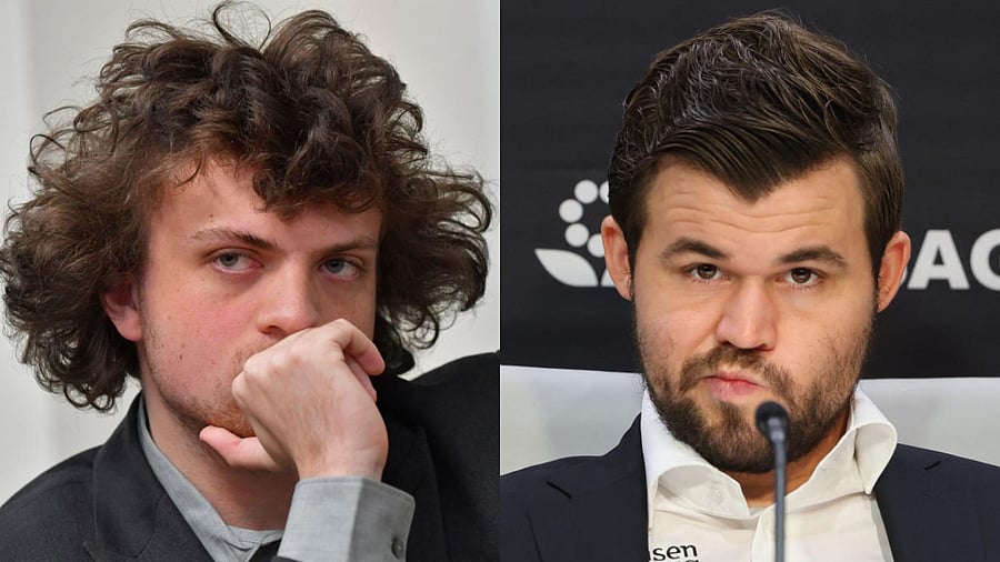 Hans Niemann, Magnus Carlsen. Credit: AFP Photo