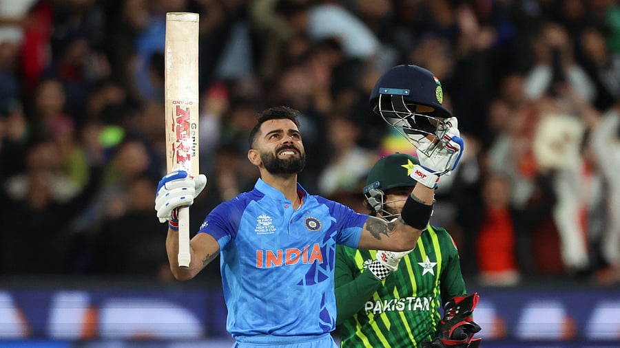Kohli helped India snatch victory in one of their most memorable wins against Pakistan. Credit: AP/PTI Photo