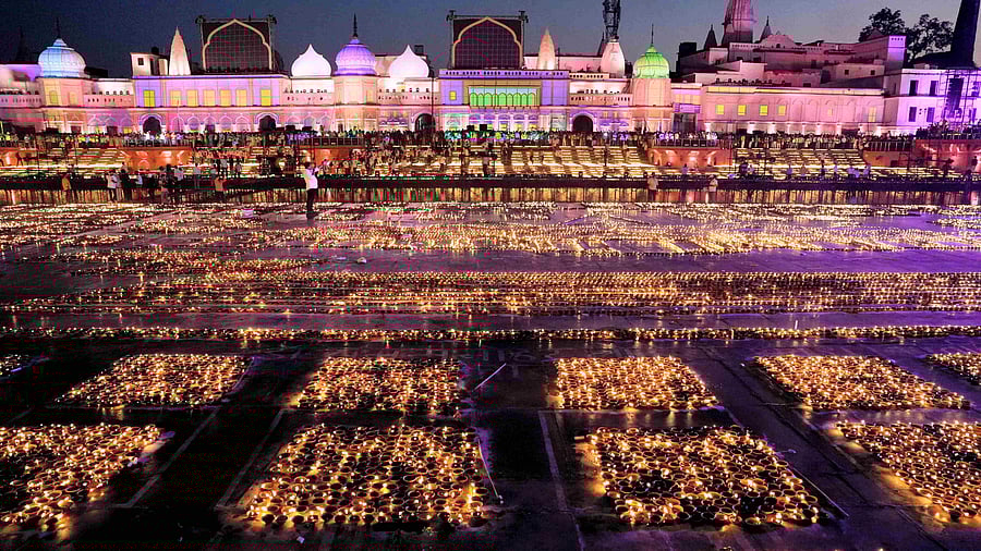 Deepotsav celebrations in Ayodhya. Credit: PTI Photo