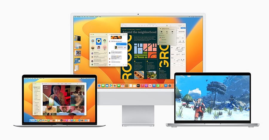 Apple released the new macOS Ventura to all eligible Mac devices. Credit: Apple