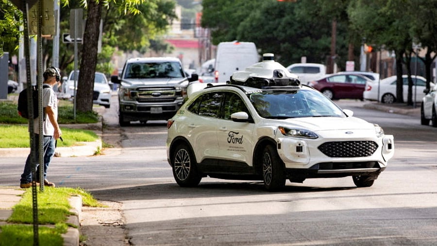 Driverless car operated by Argo AI in Austin, Texas. Credit: Reuters Photo