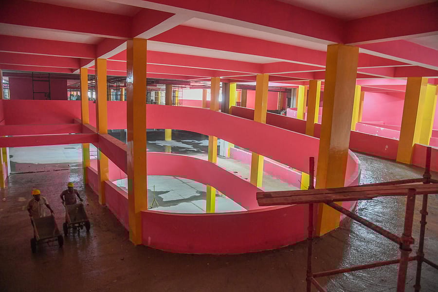 The Palike started work on the multi-level parking facility at Freedom Park in 2017, but missed multiple deadlines. It was finally completed in November 2021. Credit: DH File Photo