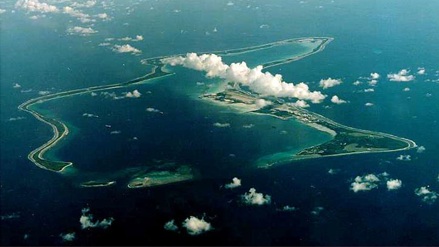 An undated file photo shows Diego Garcia, the largest island in the Chagos archipelago. Credit: Reuters Photo