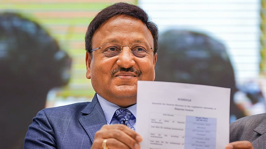 A notification for the assembly elections will be issued on November 5 and November 10 for the first and the second phases respectively. Credit: PTI Photo