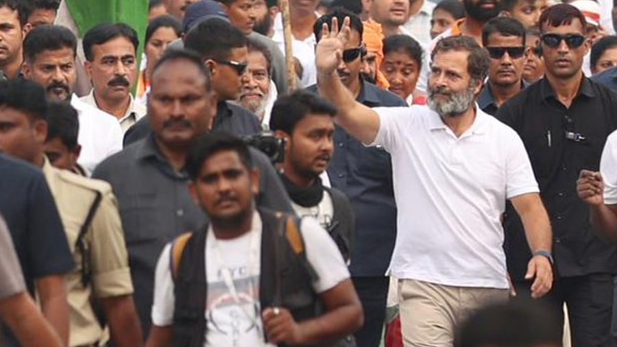 Congress leader Rahul Gandhi during the party's 'Bharat Jodo Yatra. Credit: INC