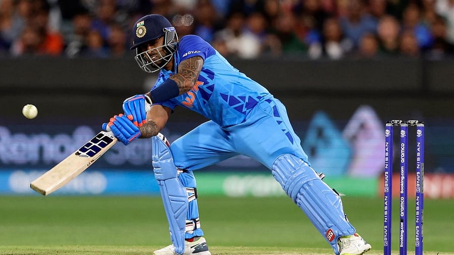 The 32-year-old struck four sixes and six boundaries during his breathtaking knock against Zimababwe. Credit: AFP Photo