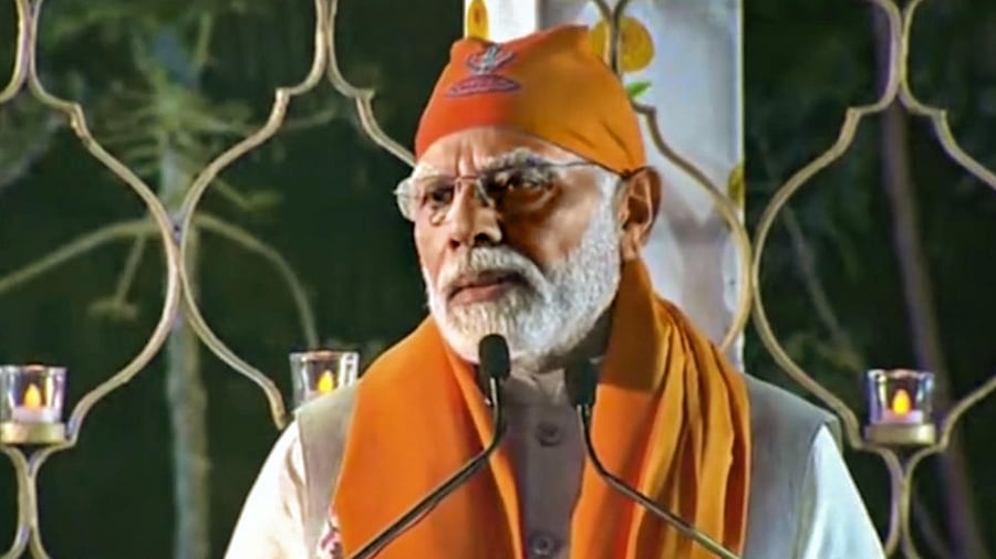 PM Modi at a programme on Guru Nanak Jayanti in New Delhi. Credit: PTI Photo