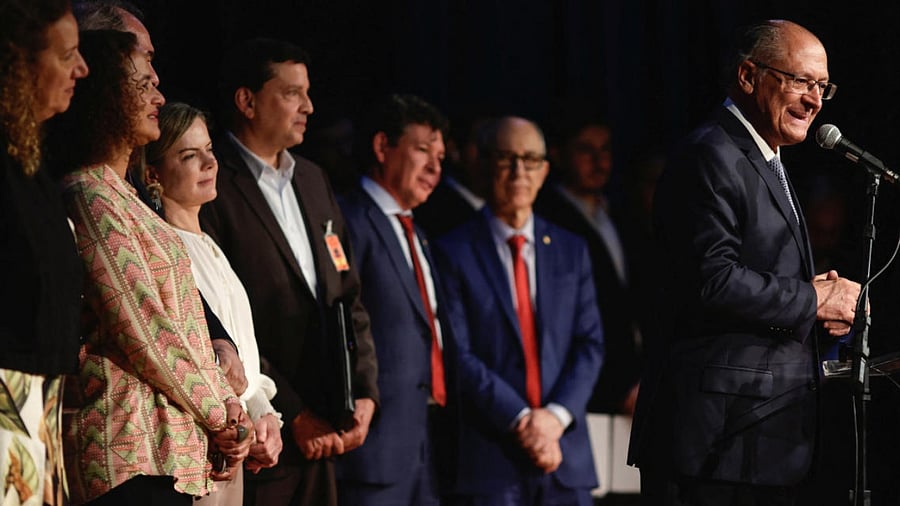 Geraldo Alckmin, Brazilian elected Vice President, speaks during a news conference to announce the names of the government transition team in Brasilia. Credit: Reuters Photo