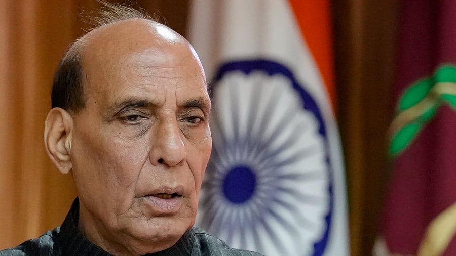 Singh was addressing a gathering after unveiling the statue of legendary warrior Prithviraj Chauhan in Haryana's Jhajjar. Credit: PTI Photo