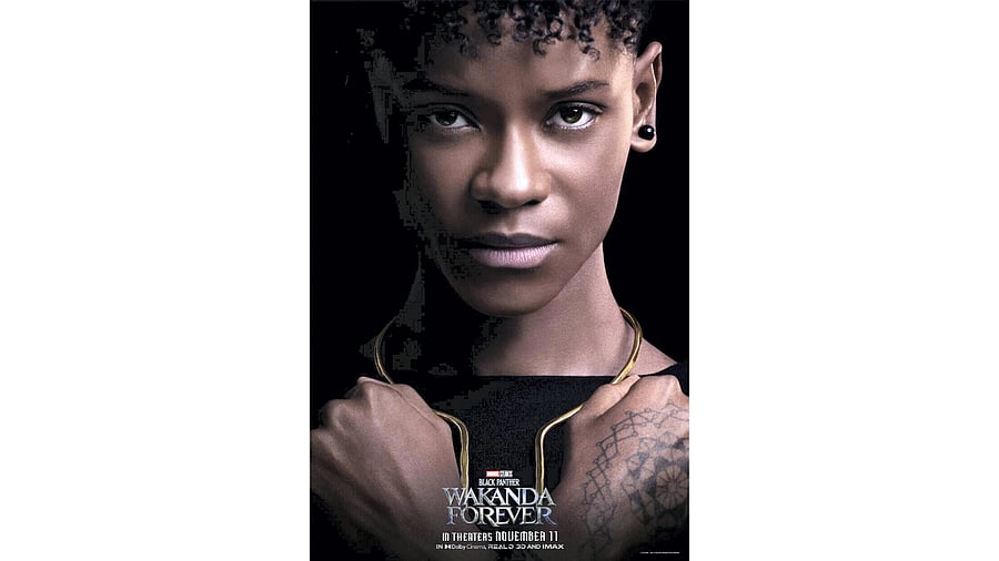  Poster of the movie 'Black Panther: Wakanda Forever'. Credit: PTI Photo