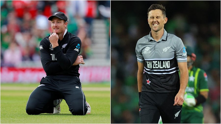 New Zealand's Martin Guptill(L) and Trent Boult. Photo Credit: AFP File Photo
