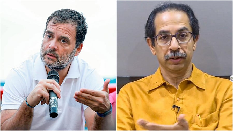 Rahul Gandhi (left) and Uddhav Thackeray. Credit: PTI Photos