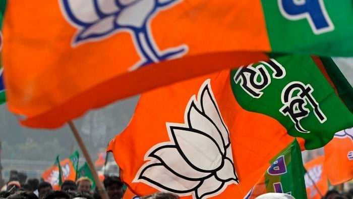 The BJP flag. Credit: AFP File Photo