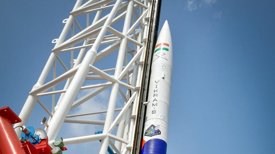 India's first private rocket Vikram-S developed by Skyroot Aerospace. Credit: PTI Photo