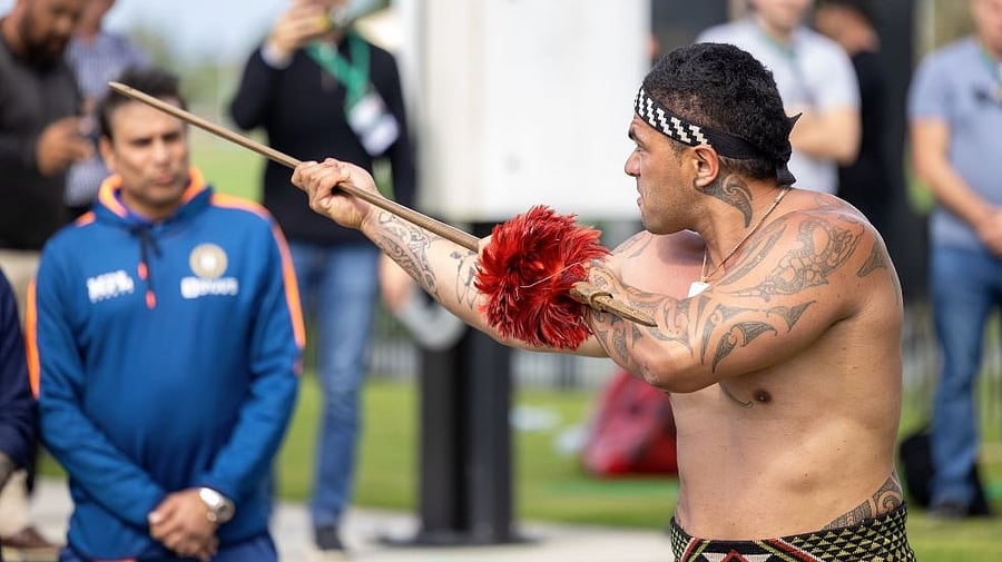 The BCCI tweeted about the traditional welcome the side received at Mount Maunganui. Credit: Twitter/@BCCI