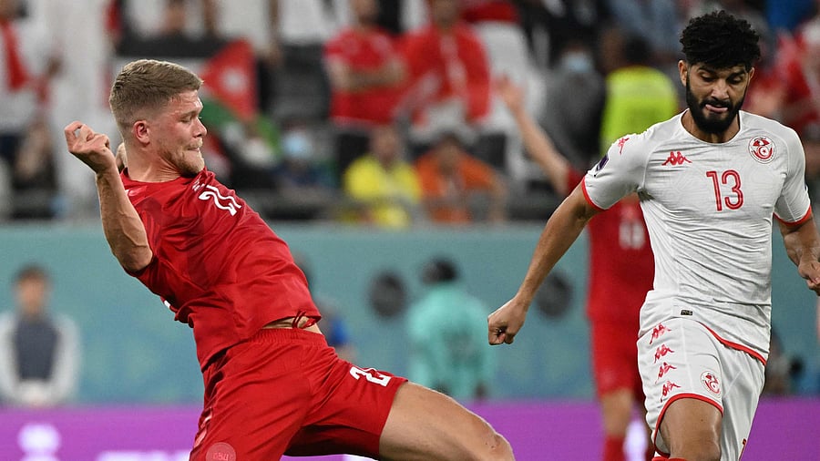 Tunisia, who this week had spoken of their pride at qualifying for World Cup in an Arab country, were fired up from the first whistle, celebrating each tackle like a goal, and had two excellent chances to open the scoring. Credit: AFP Photo