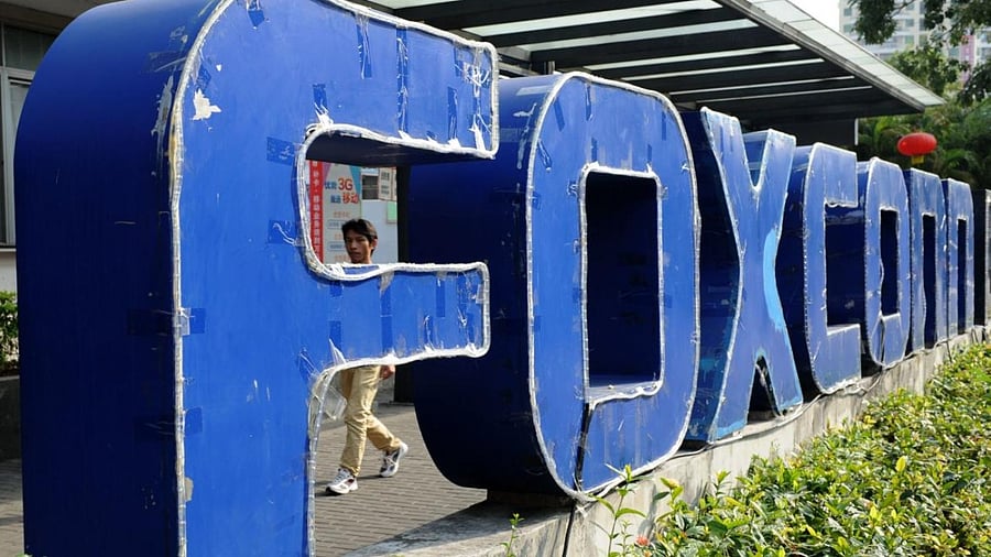 File photo of a Foxconn recruitment point in Shenzhen, China. Photo Credit: AFP