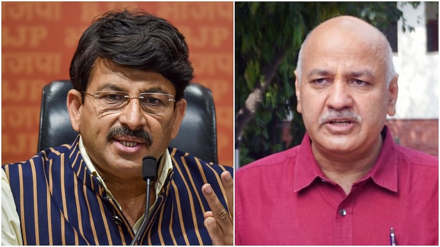 BJP leader Manoj Tiwari and Delhi Deputy Chief Minister Manish Sisodia. Credit: PTI Photos