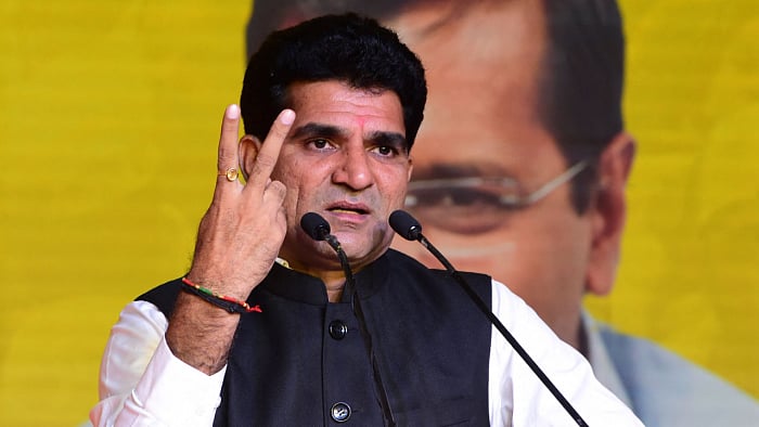 Aam Aadmi Party leader Isudan Gadhvi. Credit: AFP Photo