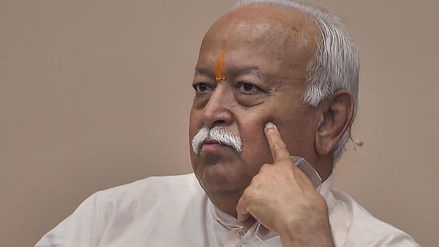 File photo of RSS chief Mohan Bhagwat. Credit: PTI Photo