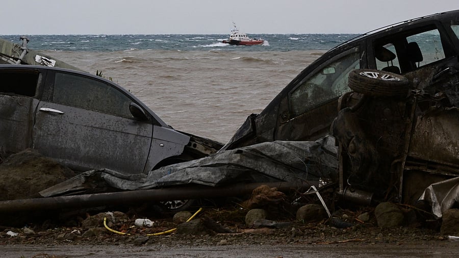 The rescue effort was hampered by continued rain and high winds, which also delayed ferries bringing reinforcements from the mainland. Credit: AFP Photo