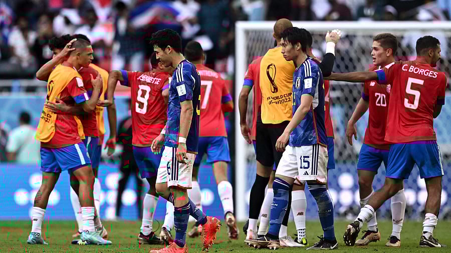 Japan's Daichi Kamada looks dejected after the match. Credit: Reuters Photo